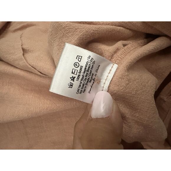 Revolve Auguste The Label Patty Tie Belt Playsuit In Blush Size 2 - Picture 6 of 8